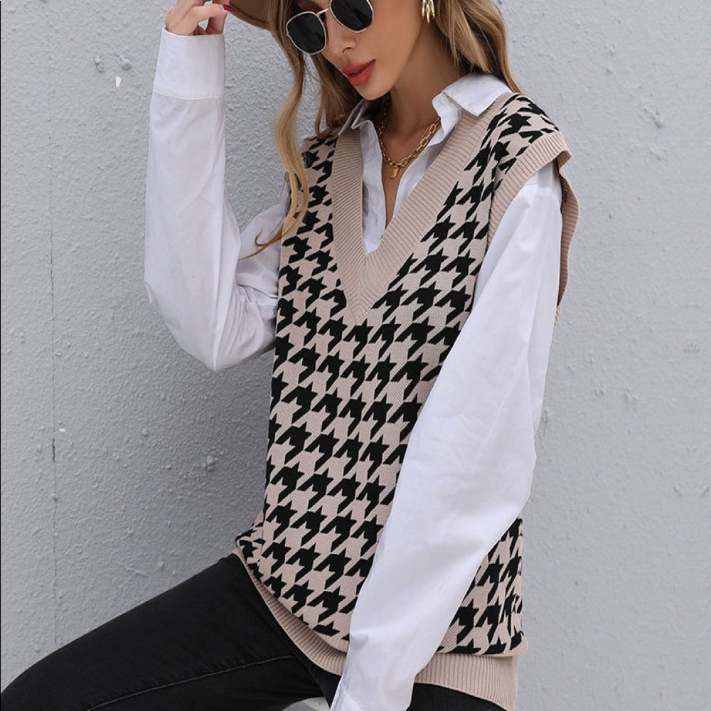 Houndstooth sweater Overstock by LOUIE